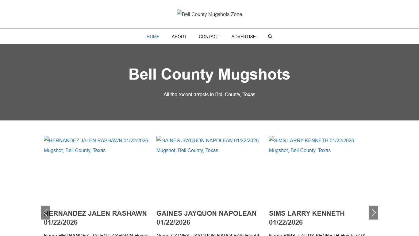 Bell County Mugshots Zone